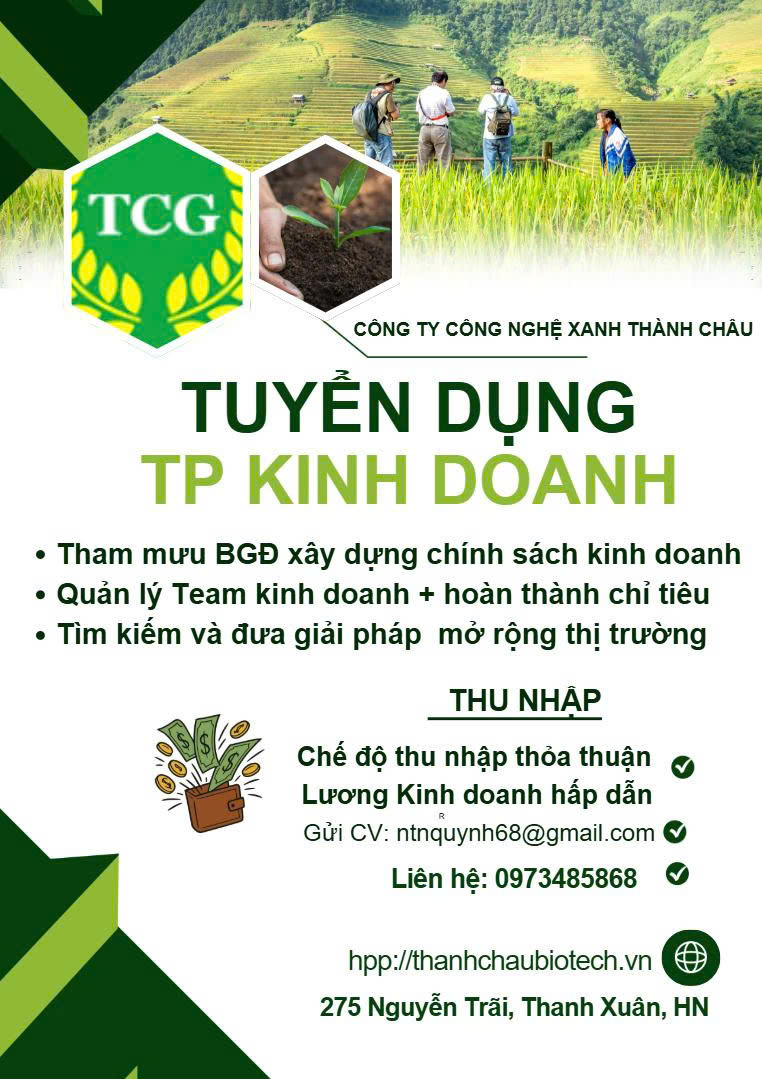 Tuyển dụng: Trưởng phòng Kinh Doanh
